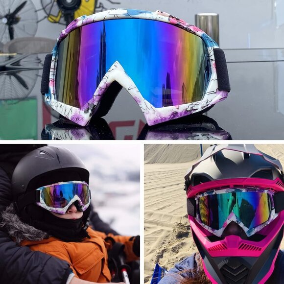 Motorcycle Goggles ATV Goggles Motocross Goggles Windproof Dirt Bike Goggles Dus - Picture 2 of 6